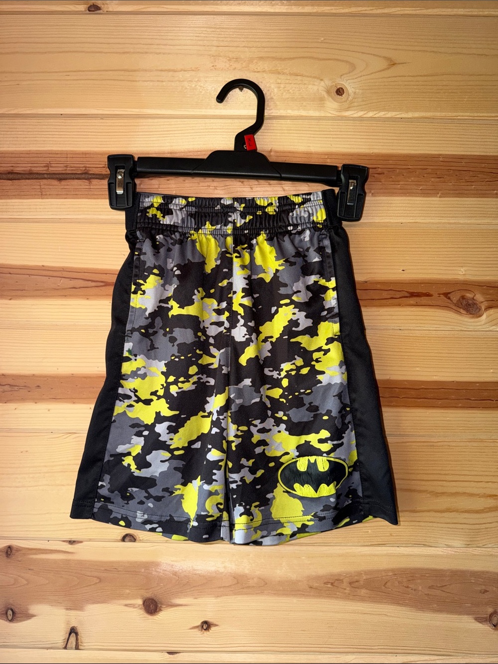 Batman Yellow and Black Camouflage Athletic Shorts